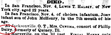 This discrepancy has bothered me for quite some time, but it didn t bother me enough to research it until I stumbled across the following obituary in