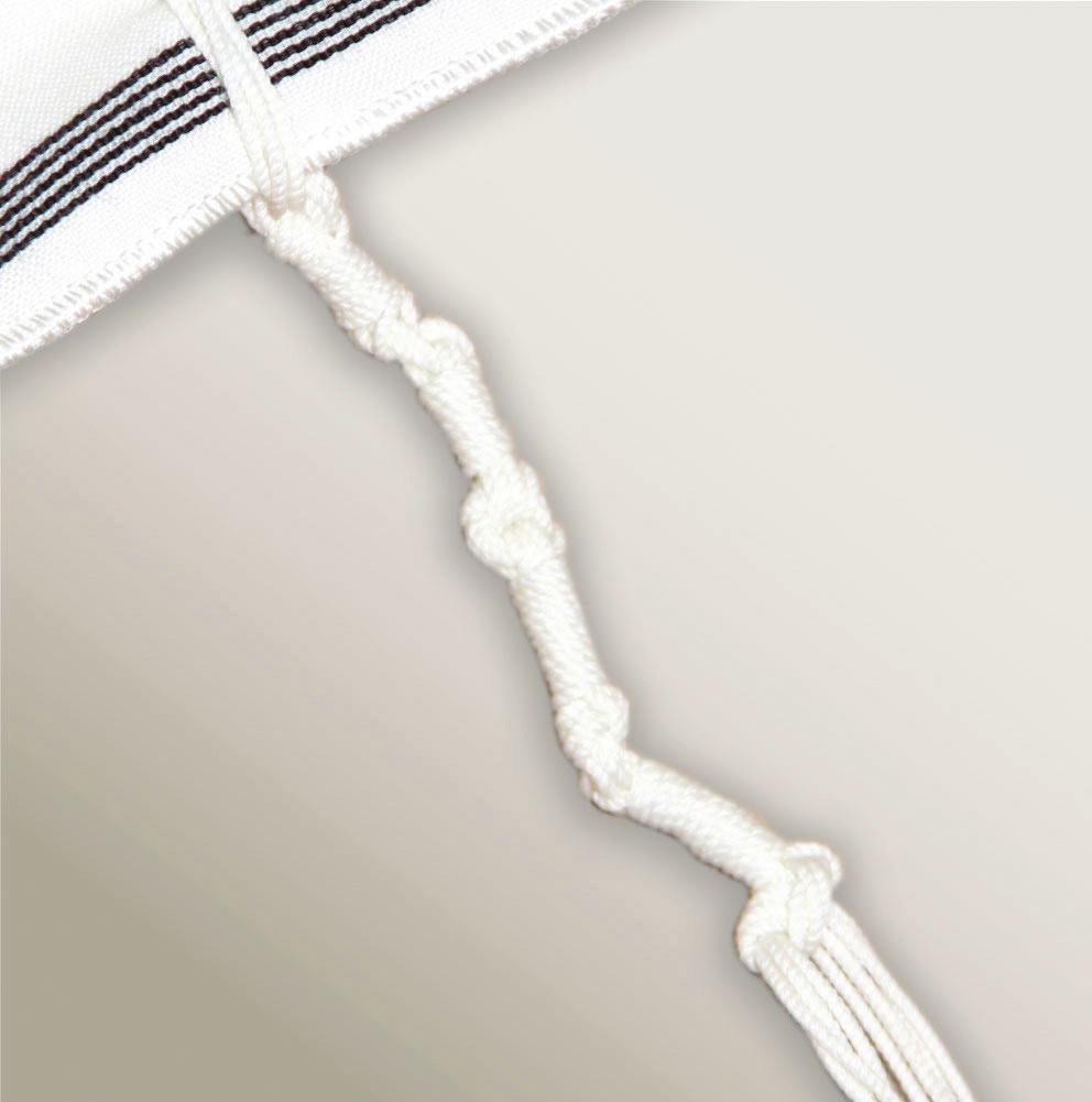 8 If the double knot on the end loosens, what should you be sure to do before tightening it?