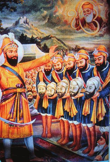 5 A2 Festivals and the Gurus Look at the picture below, which shows the founding of the Khalsa.
