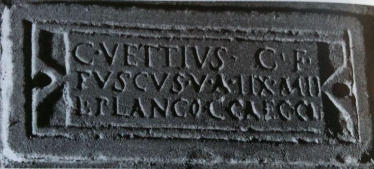 Funerary inscription with the names of the consuls of AD 13: AE 1966, 16