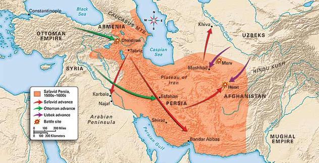 East of the OIomans, Persian Muslims called the Safavids began building an empire around 1500.
