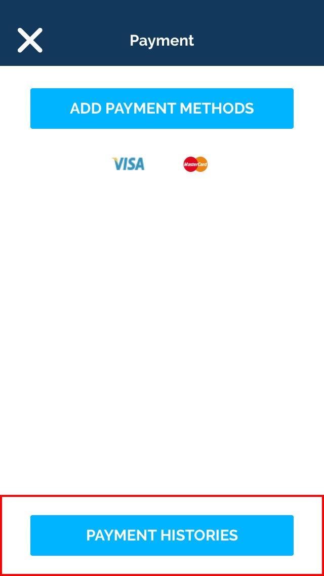 The urbi app main menu Payment Use the payment