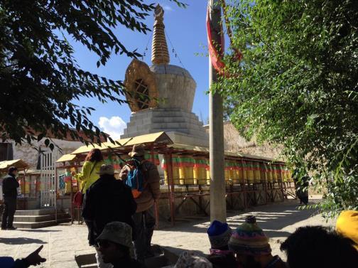 chanting, a place of worship) and palace ( the Dalai Lama residence.