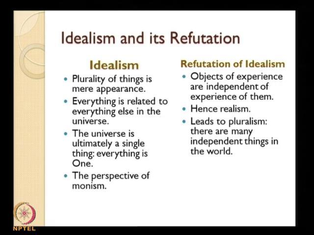 ultimately consists of a single mind which experiences itself, so this is the Hegelian approach.