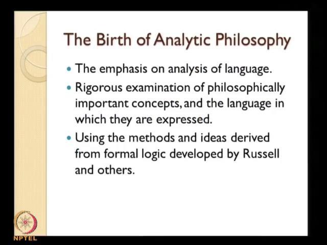 aspect very interesting turn which we will be examining in detail in the next lecture that philosophy is not a theory, but an activity philosophy is a critique of language according to Wittgenstein