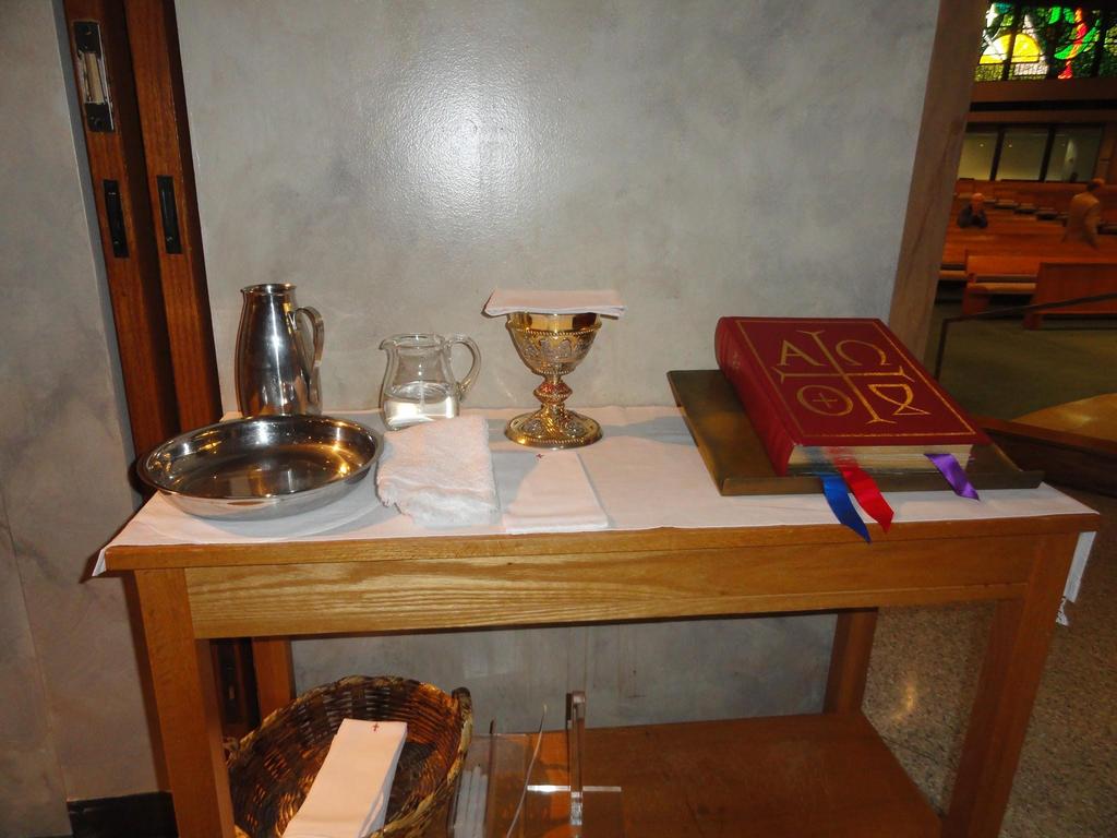 Altar Server Credence Table - small table close to the tabernacle where the