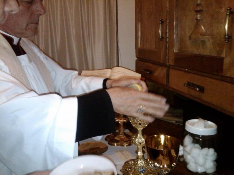 Purification of the Vessels Ablution The cleaning of the chalice(s) and paten(s) after Communion.