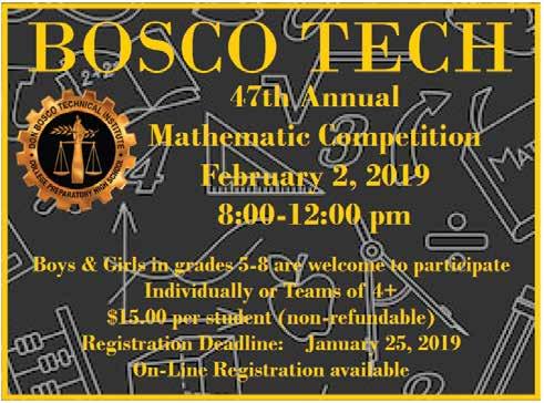 Don Bosco Technical Institute Hosts 47th Annual Math Competition By Karen Krynen Communicatons Officer ROSEMEAD, CA.