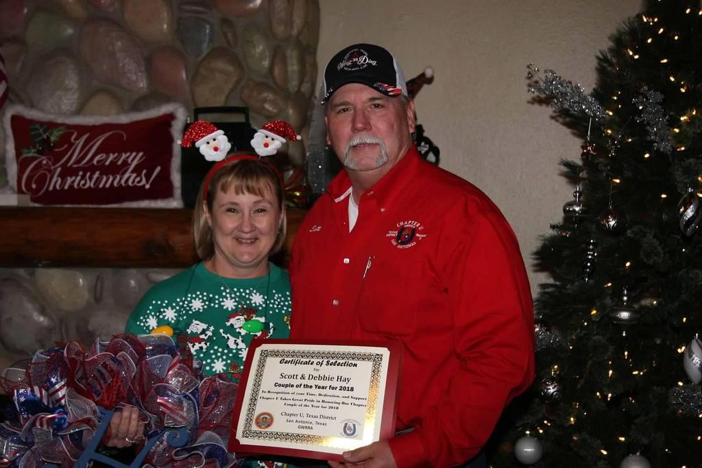 Chapter U was well represented in 2017 by Rick and Pat Kendrick who received a certificate of appreciation and recognized for their tenure as the 2017 COY.