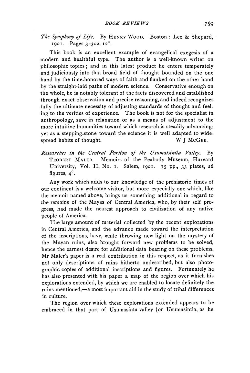 BOOK REVIEWS 759 The Syntphony of Aye. By HENRY WOOD. Boston : Lee & Shepard, 1901. Pages 3-302, 12. This book is an excellent example of evangelical exegesis of a modern and healthful type.