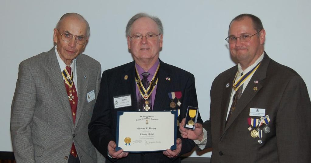 SAR HONORS THREE WITH LIBERTY MEDAL (Cont. from front page) MDSSAR ANNUAL MEETING Please save the date for the MDSSAR Annual Meeting, which will be held on Saturday, 18 April 2015.