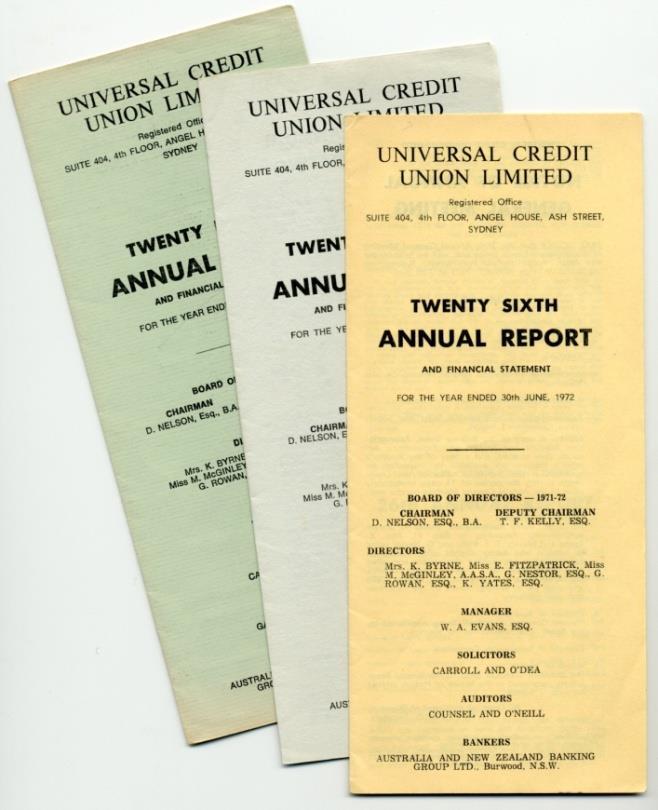 On Universal Credit Union as the first of the modern Australian movement: Universal Credit Union, what was different about them, were they one of the earliest, are they, or not? Yes, it was.