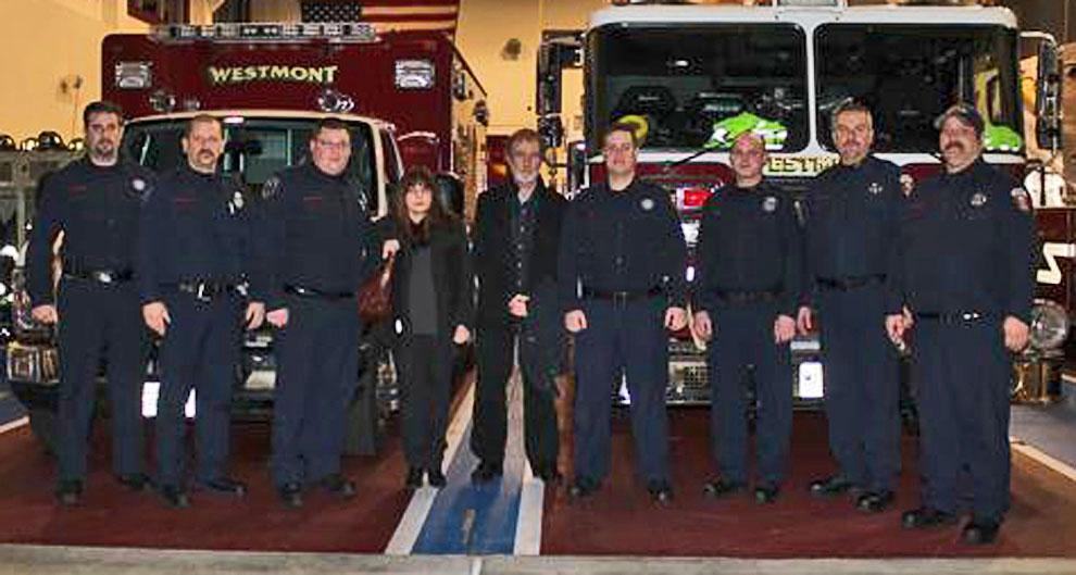 Firefighter Greg Filosa, Lieutenant/EMT Joe Piscopio, Firefighter EMT Tyler Kondrla, Mrs.