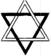 The upward-pointing triangle, which is light in color, symbolizes spirit or consciousness.