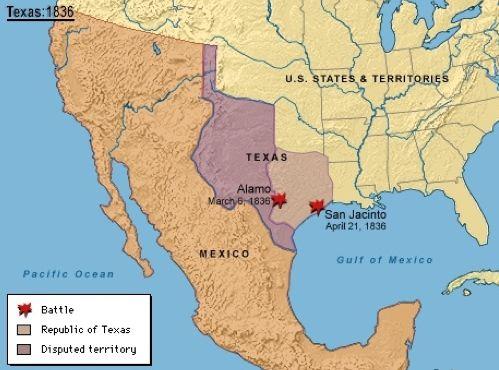 Texas Following demands for greater autonomy by Texan residents in 1835, the Mexican president and Leader Antonio Lopez de Santa Anna lead an army to Texas to impose Mexico s authority.