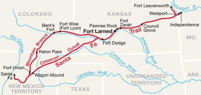 Santa Fe Trial Stretched 780 miles Independence, Missouri, to Santa Fe, New Mexico.