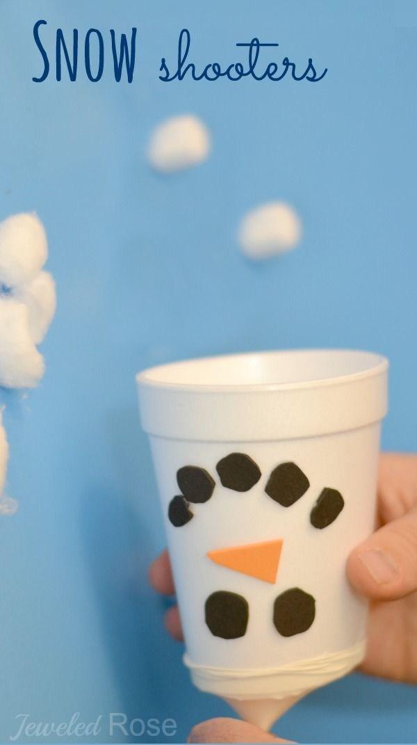 -Cut the bottom off and attach a balloon over the end of it (You will need to cut the end of the balloon off too so you can fit it over the bottom of the cup) -Aim the cotton balls at targets.