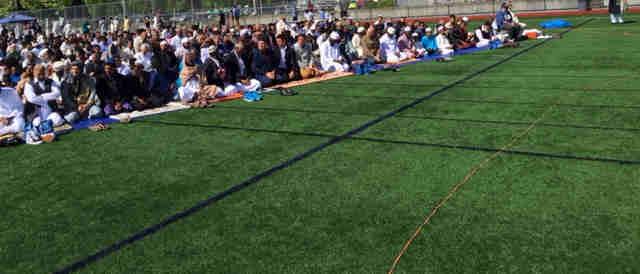 Eid-ul-Fitr prayer at Wilson Play Field (Partial View)