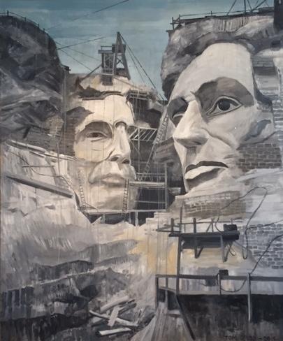 Mt. Rushmore, 2015, Oil on canvas, 72 x 60 inches The Invented Myth David Hamilton Murdoch, a British
