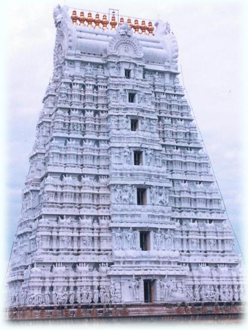 Easily recognized by its imposing seven-story Gopuram (right), the Govinda Raja Swamy Temple is the home of Lord