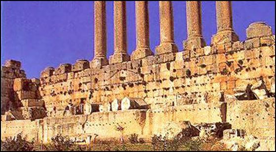 Baalbek, Megalithic ruins from 7,000 B.C. Baalbek is a town in the Bekaa Valley of Lebanon.