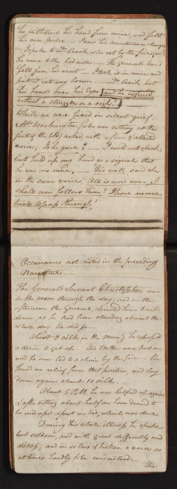 Diary Documenting Washington s Death Gets New Life It was the middle of December 1799 when George Washington s personal secretary, Tobias Lear, recorded the president s last moments of life in stark