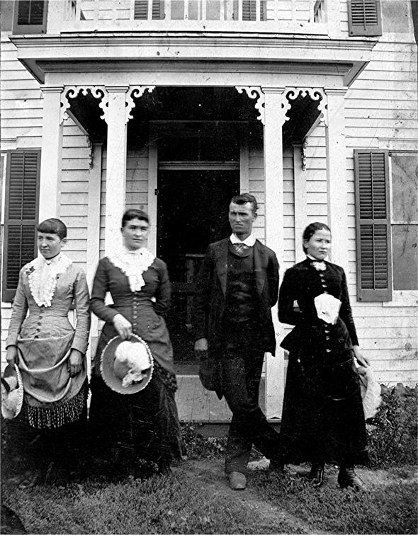 From left: Margaret, Sarah, Robert and Rebecca. The above is a copy of a tin-type photograph.
