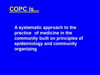 COPC Community Oriented