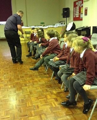 Children in Year 2 enjoyed a visit from Fire Officer Boggs, who demonstrated some of the