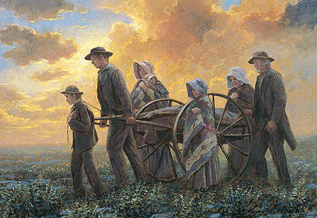 HANDCART COMPANIES The large backlog of needy LDS converts awaiting passage from Europe and reduced tithing receipts at home persuaded Brigham Young in 1855 to instruct that the "poor saints" sailing