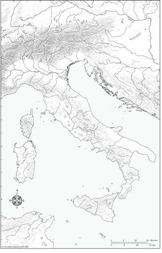 Land and People of Italy Peninsula: 750 miles long and only about 120 miles wide.