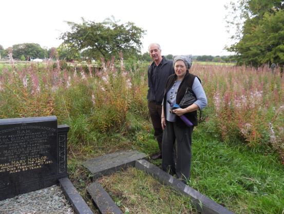 grave. This photo shows a couple successfully finding a family Training. 5 members have had H&S training to use our grass cutting equipment provided by the Council.