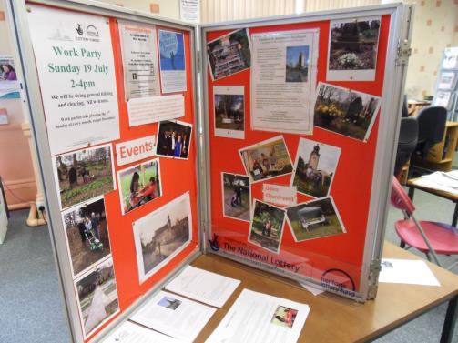 Spreading the word: We have been able to buy a noticeboard which is shared by the Friends and the parish.