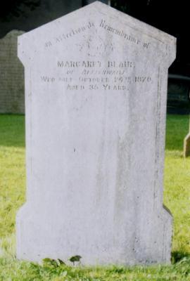 POSITION See Plan A13 Headstone Good In Affectionate Remembrance of MARGARET BLAIR