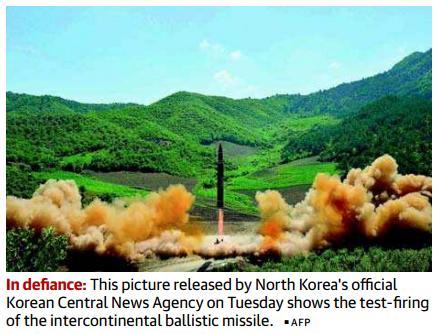 Continue Page-12- North Korea claims it tested intercontinental missile U.S.