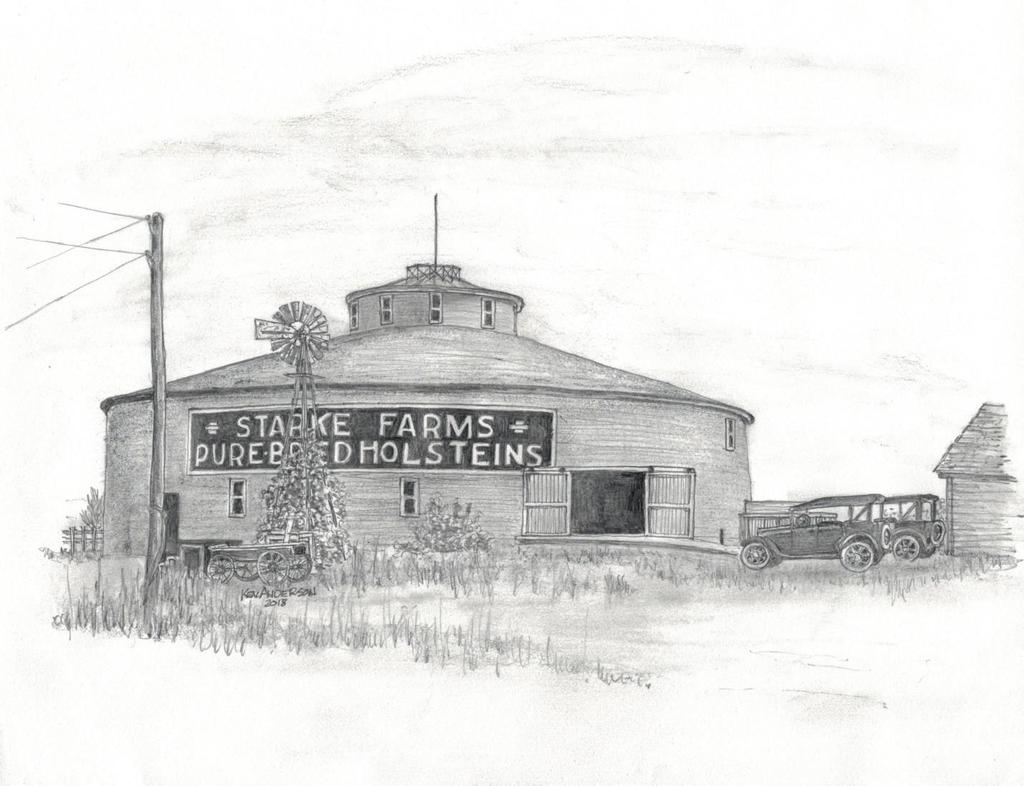 Get to Know. LIZ RASSER Owner of STARKE ROUND BARN HISTORIC SITE Sketch of the Starke Round Barn by Kent Anderson Liz Rasser is a lifelong local resident and passionate advocate of rural living.