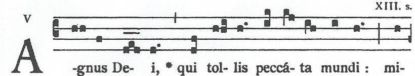 Agnus Dei Missa XVII Communion Procession Communio: Ecce virgo concipiet with Psalm 18/19: 2-7 Ecce virgo concipiet, et pariet filium: et vocabitur nomen eius Emmanuel.