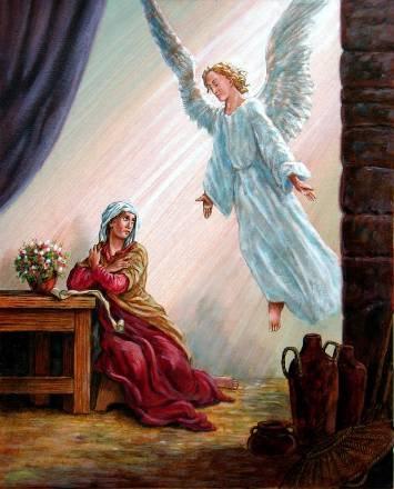 Luke 1:35 And the angel answered and said unto her, The