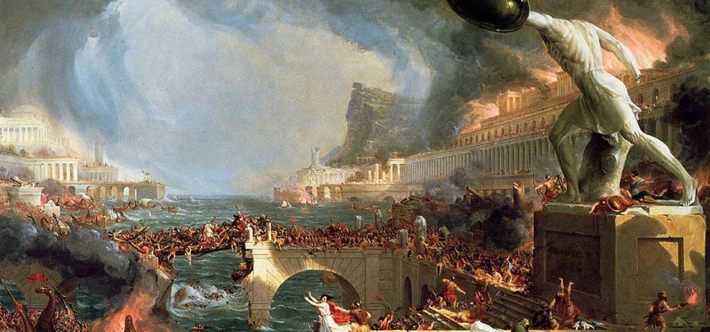 Depiction of the Fall of Rome The Mother of the World is Dead 476 A.