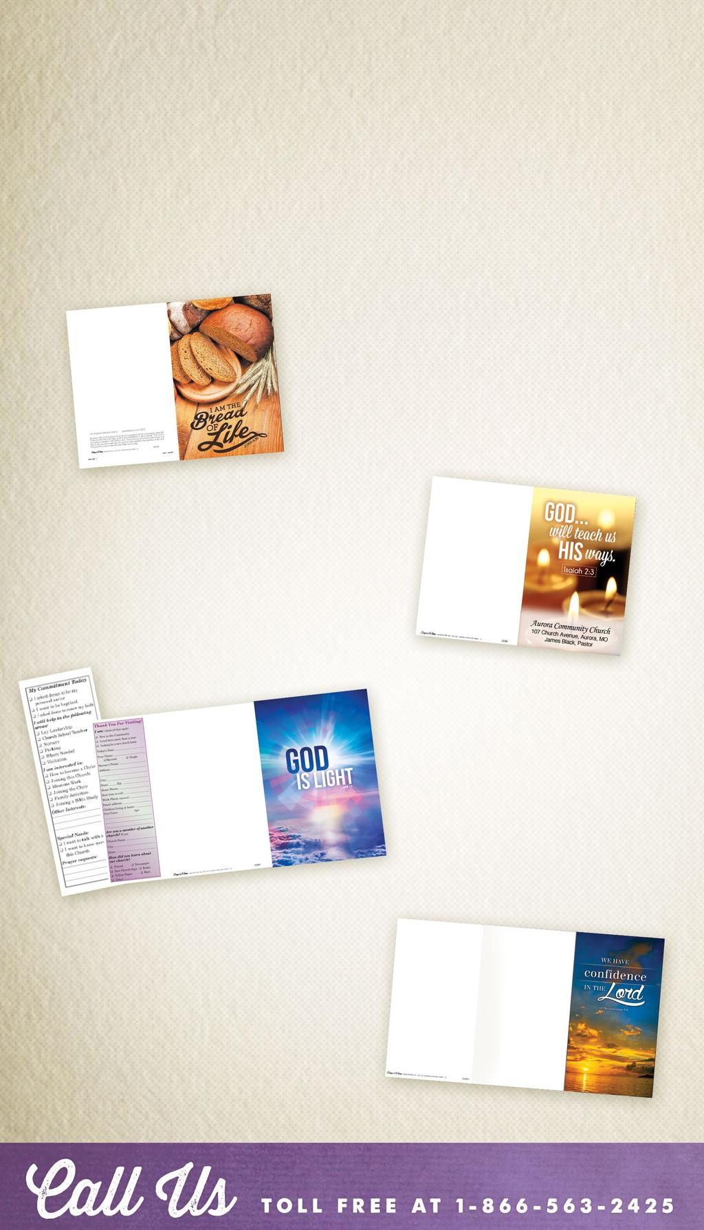 Options & PRICING FORMAT OPTIONS PRICE/100 BIBLE VERSION OPTIONS BACK PAGE OPTIONS 8 1/2 x 11 Full Picture $6.15 KJV or NIV Blank or With Scripture 8 1/2 x 11 Front Panel $6.
