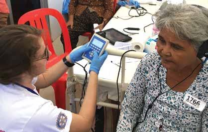 Taking students to Cambodia to be a part of these clinics is very rewarding for all involved, says Heine, a speech pathologist and audiologist from La Trobe University.