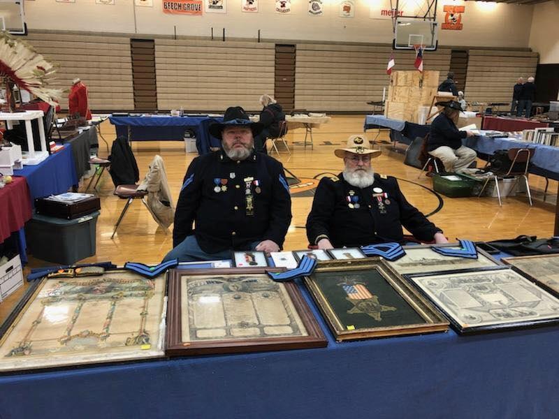 Camp No. 356, Indianapolis, IN L-R: Ben Harrison Camp Commander Jim Floyd and Mike Beck PCC & PDC Oozing with Enthusiasm at the Beech Grove Indiana Civil Show, March 24, 2018 Things that Dept.