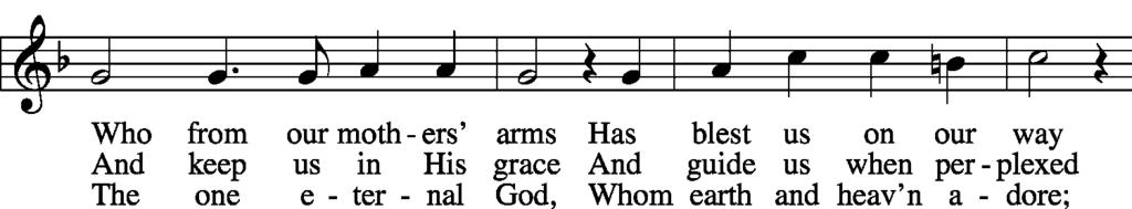 Congregational Hymn: (To sing harmony, turn to page 895 in the