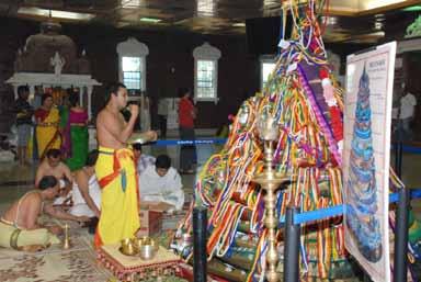 During Utsavam, Lord Balaji and Goddess Andal were carried out in procession around the temple which was a divine experience for the devotees to participate. Pdt. Padmanabham and Pdt.