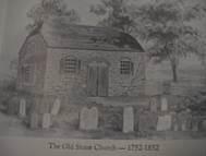 History of the Shawnee Presbyterian Church Pencil Sketch of the Old Stone Church from the 1853 Box in the Cornerstone Shawnee Presbyterian Church in Shawnee-on-Delaware traces
