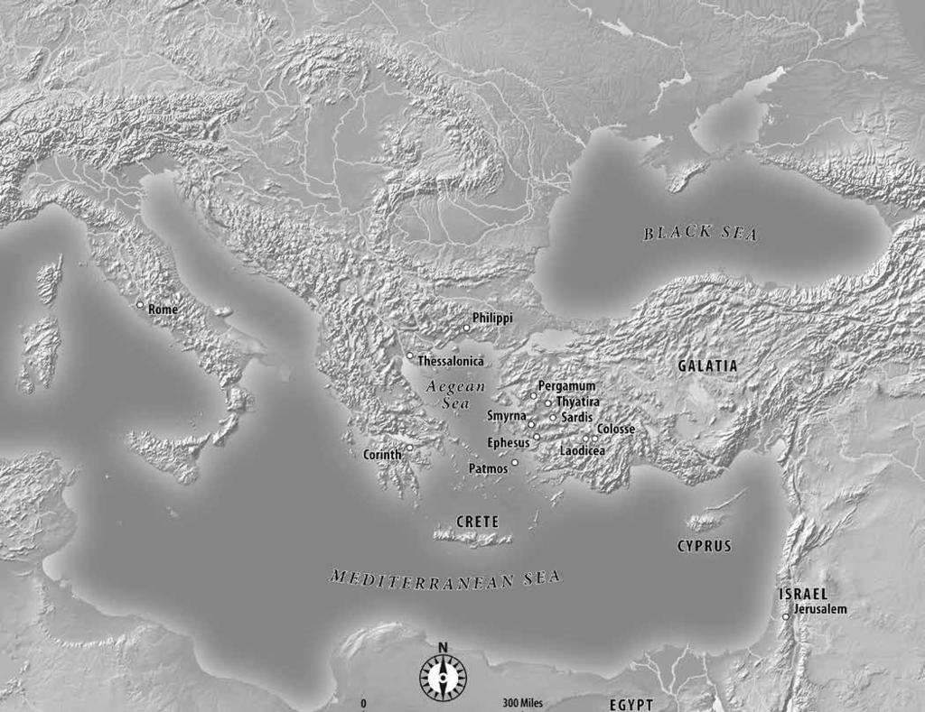 Map Map Label: Optional: 7 Churches of Revelation 1. The city of Rome. 1. City of Ephesus. 2. The city of Corinth. 2. City of Smyrna. 3. The region of Galatia. 3. City of Pregamon. 4.