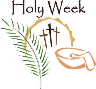 Holy Week Happenings March 25 th March 29 th March 30 th April 1 st Palm Sunday / Passion Sunday 10:00am Following Worship Maundy Thursday 6:00pm 7:00pm Good Friday 7:00pm Easter Sunday 8:30am