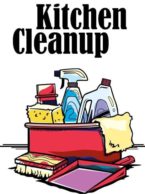 It s Time to Clean Up the Kitchen The kitchen will be closed for major cleaning from Monday, December 31, 2018 through Friday, January 4, 2019.