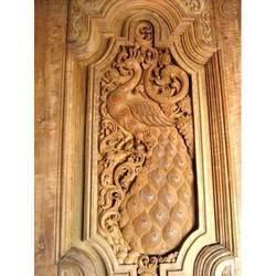 Carved Temple Door With