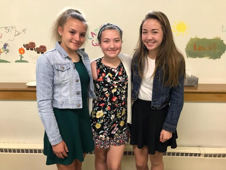 ) Confirmation Class 2018 Lizzy Gould, Gracey Ninmer and Nadia Kim Special Service Announcement The subject of Sunday Worship on July 15th is "Holy Humor.